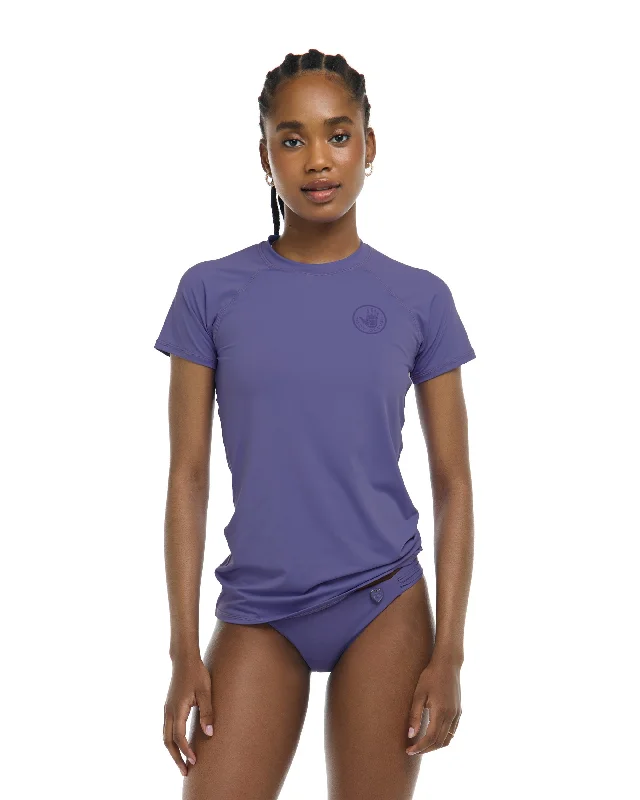 Don't Miss Out Smoothies In Motion Short Sleeve Rashguard - Iris
