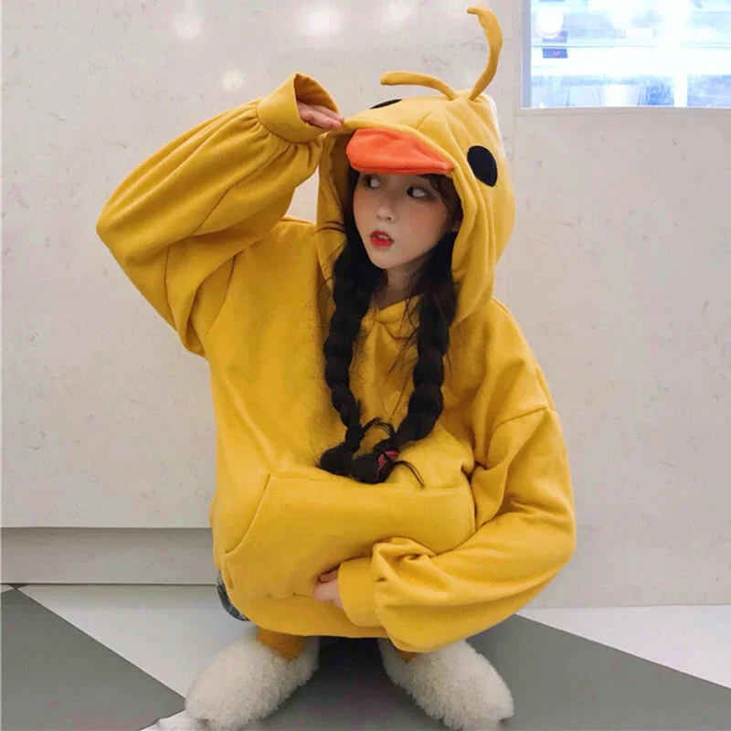 Exclusive Offer Cute Fleece Duck Hoodie AD11380