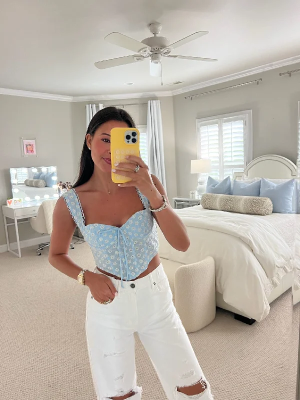 Deal Alert Janie Top - Chambray/White