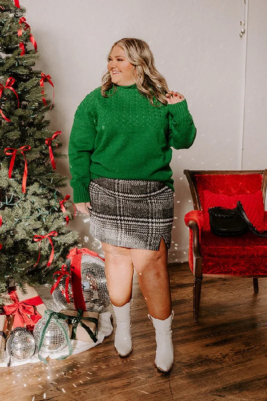 Big Deal Evergreen Dreams Knit Sweater Curves