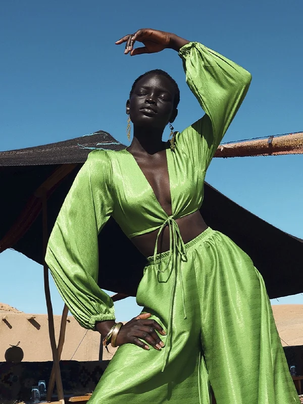 Weekend Savings Sensation Lama Top - Palms Vert