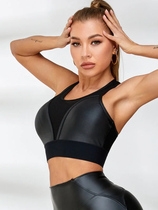 Best Deals 🖤ZASUWA Female Fly Eye Contrast Color Sports Bras