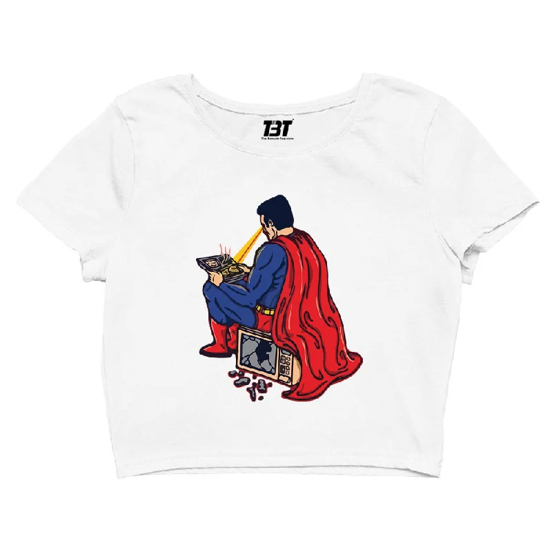 Price Blitz Superheroes Crop Top - Who Needs A Microwave