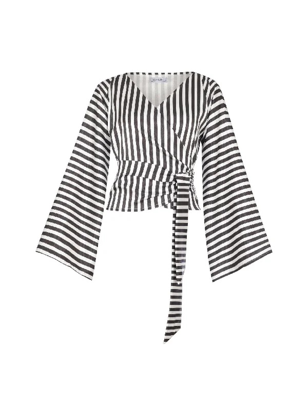 Year-End Sale Fatu Top - Lines Black