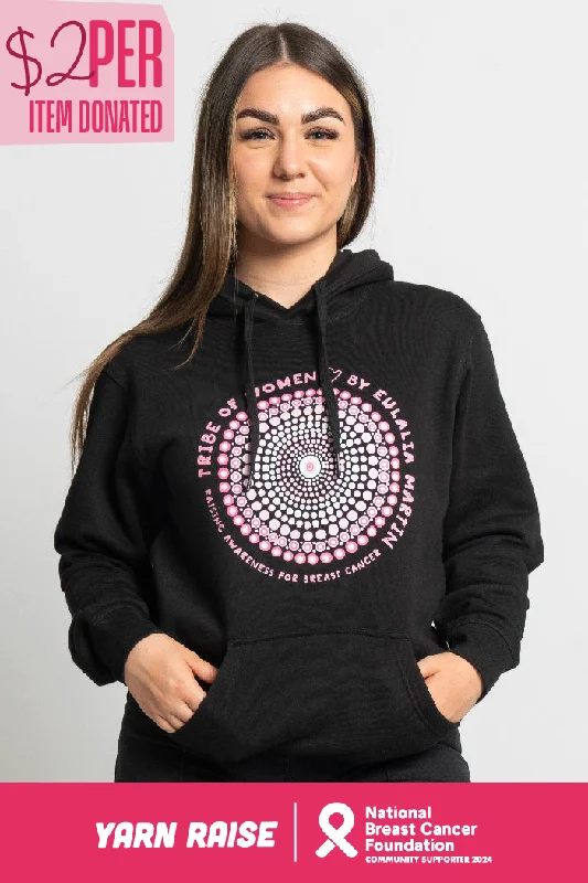 Season Finale Sale Tribe Of Women Circle Black Cotton Blend Unisex Hoodie