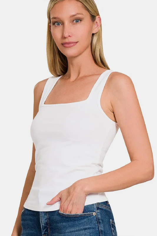 Weekend Specials Just for You Zenana Square Neck Cropped Tank