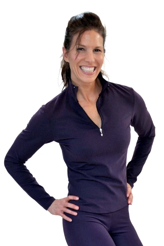 Weekend Deals That Dazzle One Step Ahead Brushed Supplex Half Zip Long Sleeve 20163