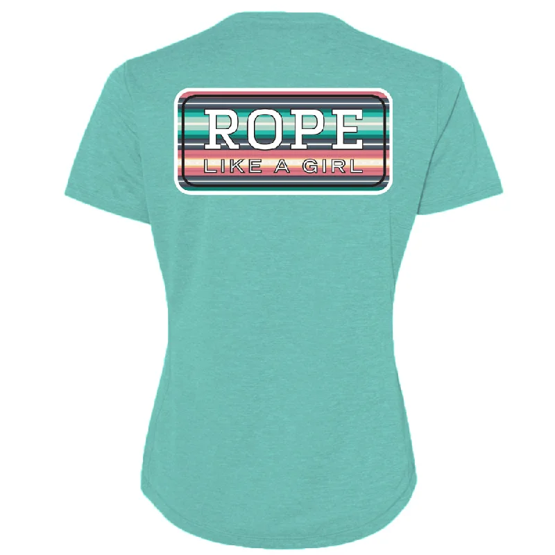 Don't Wait "Bodega" Turquoise Heather w/Teal & Peach T-shirt