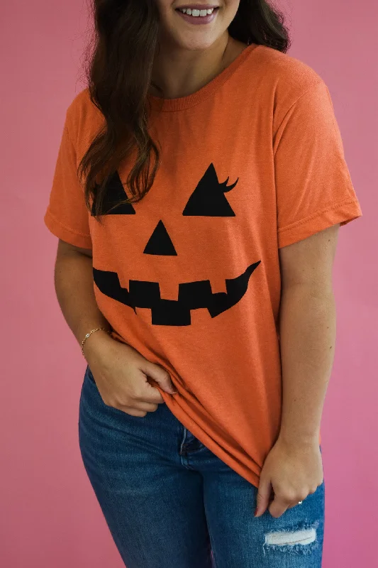 Daily Special Cute Spooky Pumpkin Face Graphic Tee