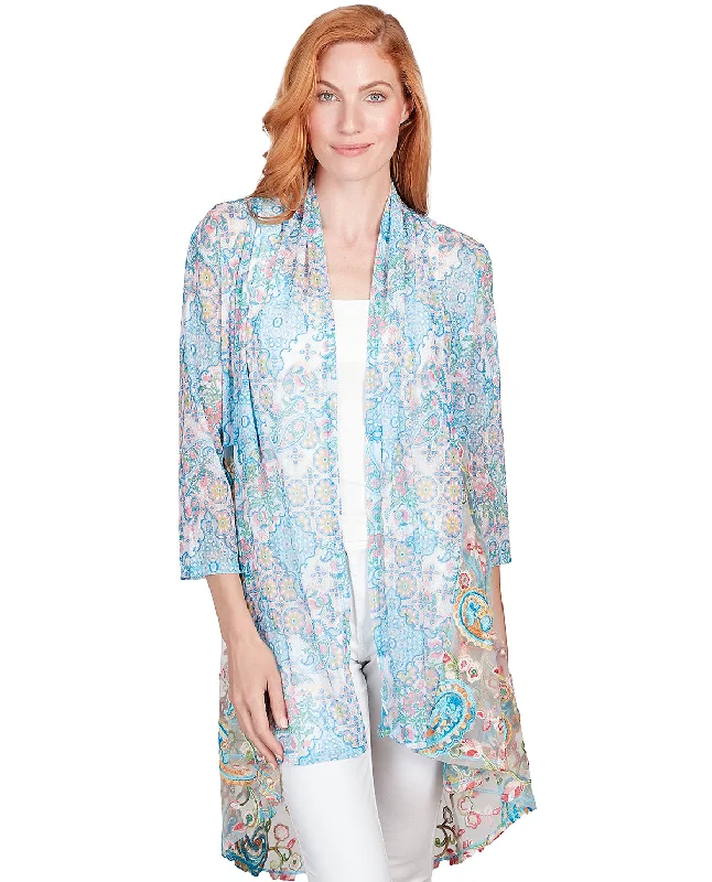 Special Discount Ruby Road Garden Variety Paisley Combo Cardigan