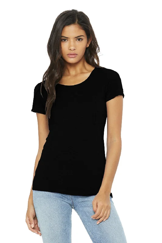 Overstock Bella + Canvas Womens Short Sleeve Crewneck T-Shirt - Solid Black