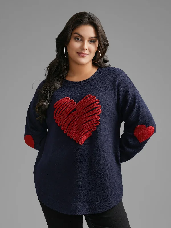 Weekend Bargains Just for You Supersoft Heart Pattern Cardigan
