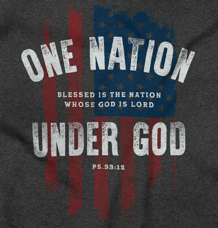 Huge Savings One Nation Under God Crop Top Crewneck Sweatshirt