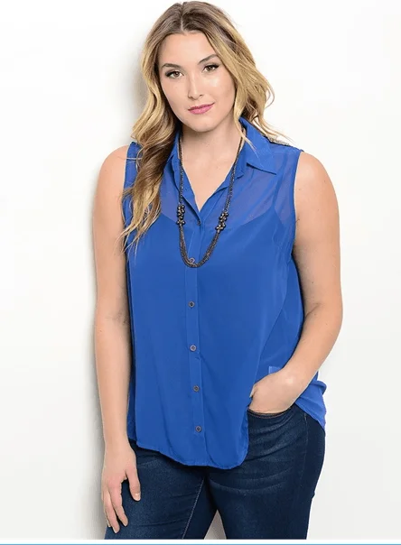 Clearance Event BLUE BACK DROP TOP