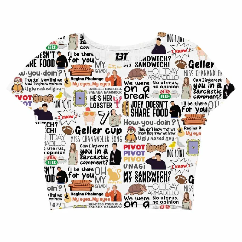Act Fast Friends AOP Crop Top
