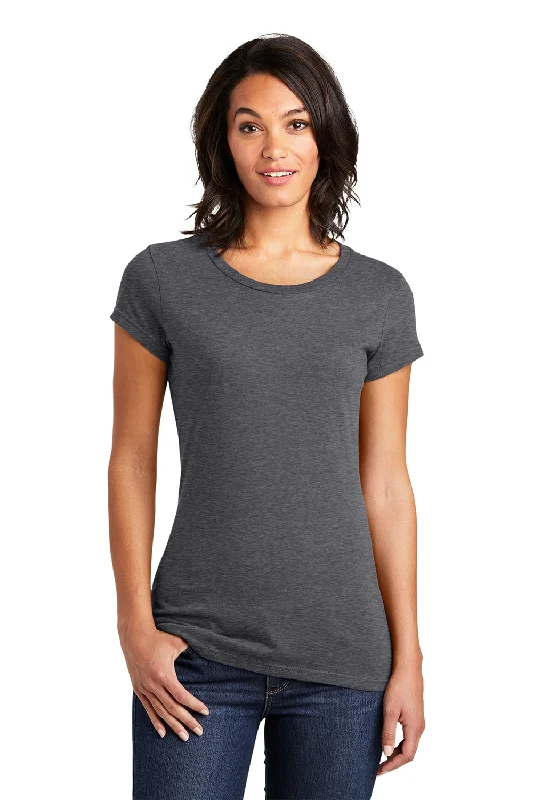 Price Smash District Womens Very Important Short Sleeve Crewneck T-Shirt - Heather Charcoal Grey