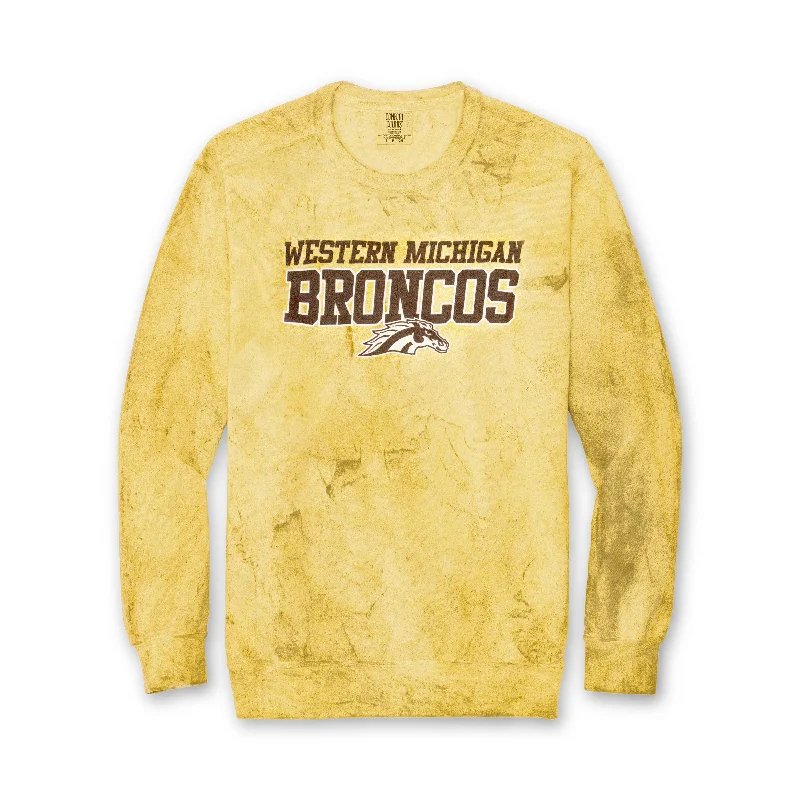 Price Slash Western Michigan Broncos Comfort Color Colorblast Crew