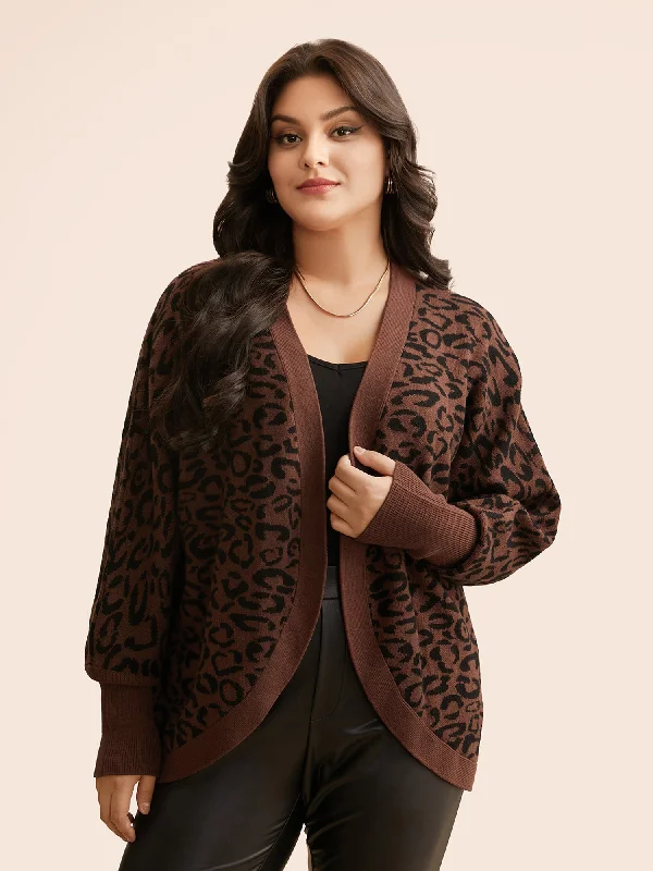 Weekend Bargains to Snag Supersoft Essentials Leopard Print Dolman Sleeve Cardigan
