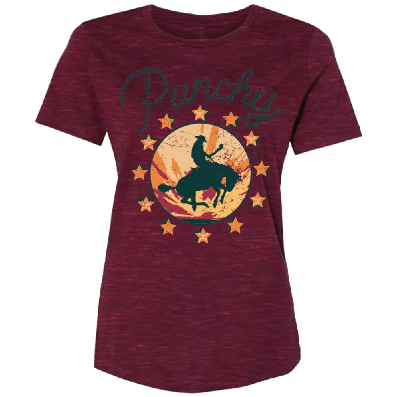 Discount Mania "Punchy" Cranberry w/Orange /Red Logo T-shirt