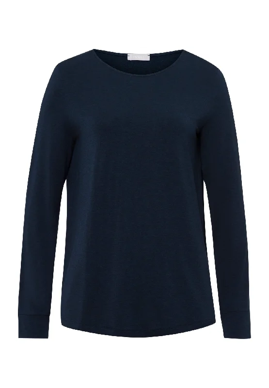 Special Savings Natural Elegance Relaxed Round Neck Top | Deep Navy 74948-1610