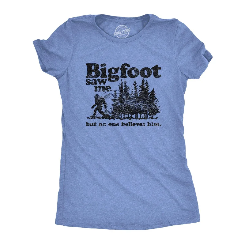 Shop Now Bigfoot Saw Me Women's T Shirt