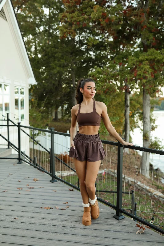 Bargain Blast Never Better Square Neck Bra - Cocoa