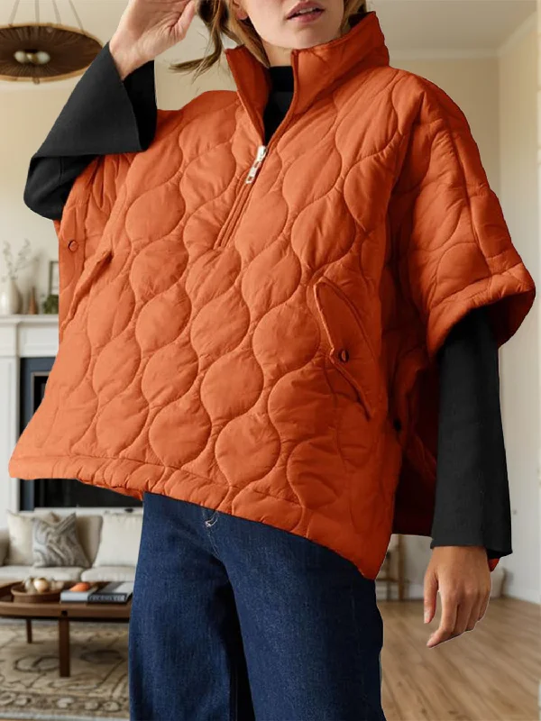 Final Clearance Texture Half Zip Half Sleeve Outerwear