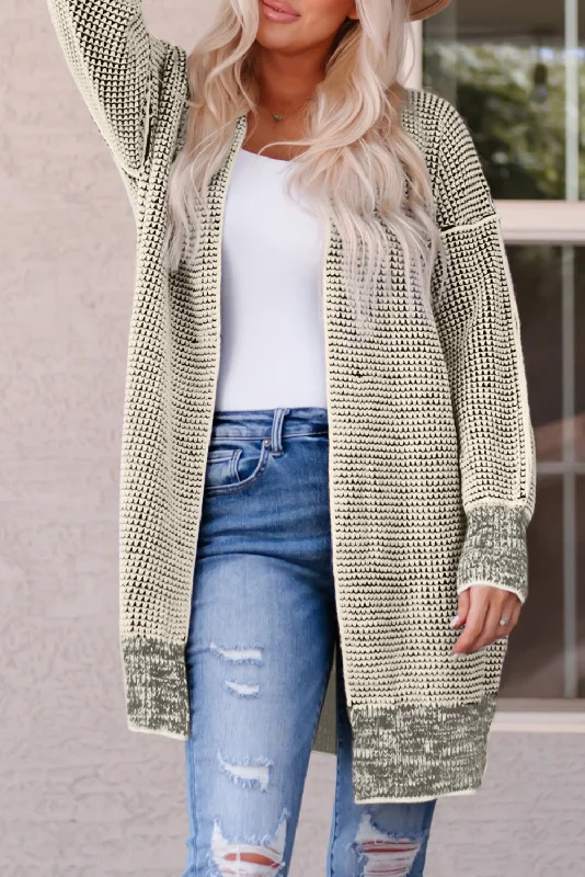 Weekend Offers That Tempt Heathered Open Front Longline Cardigan