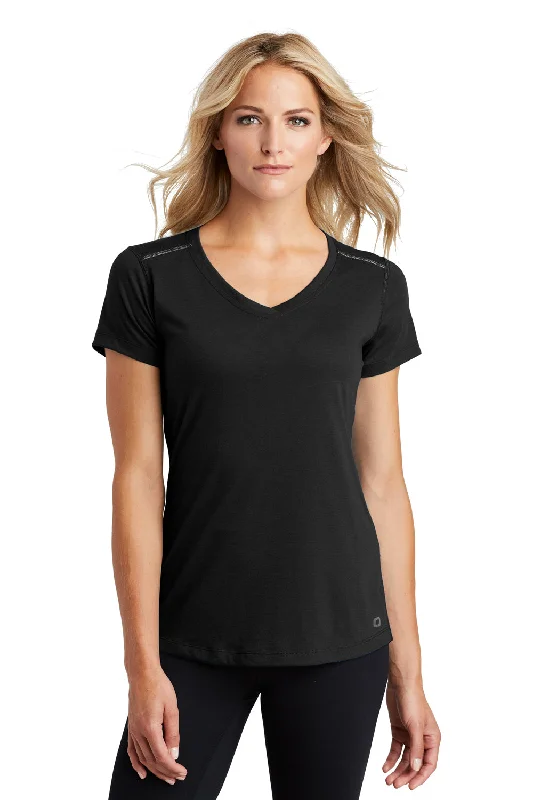 TIME-Limited Offer Ogio Womens Endurance Peak Jersey Moisture Wicking Short Sleeve V-Neck T-Shirt - Blacktop TIME-Limited Offer Ogio Womens Endurance Peak Jersey Moisture Wicking Short Sleeve V-Neck T-Shirt - Blacktop