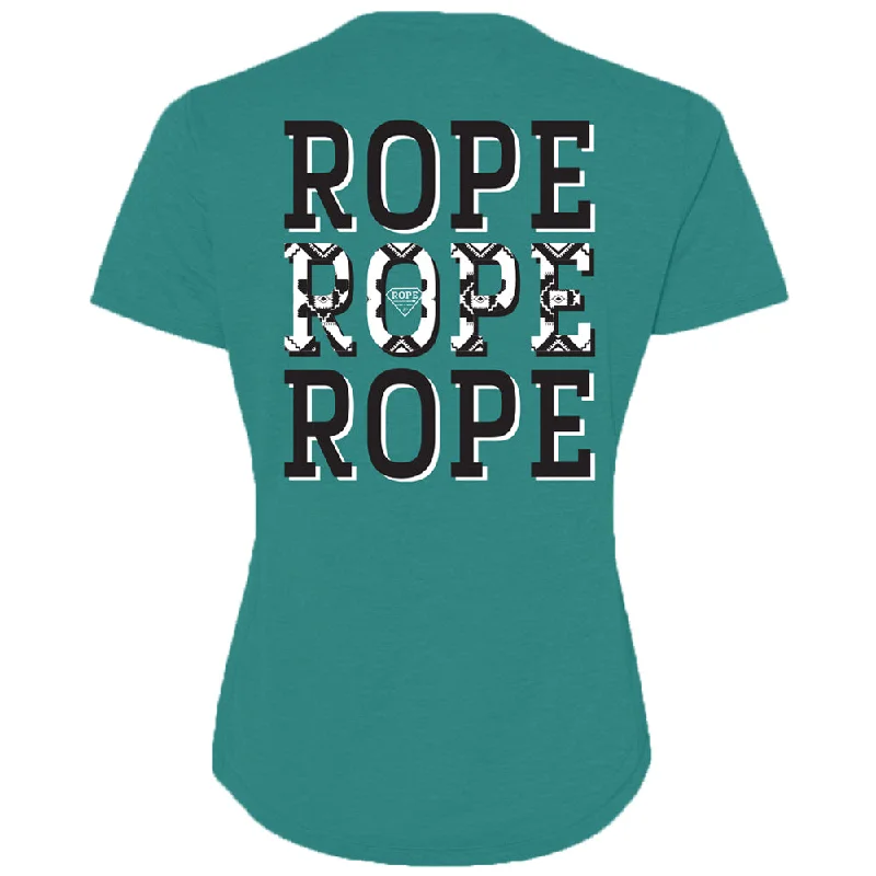 Closeout Sale "Rope Rope Rope" Teal Heather T-shirt