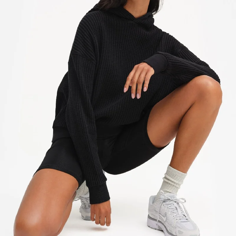 Exclusive Deal Organic Waffle Relaxed Hoodie