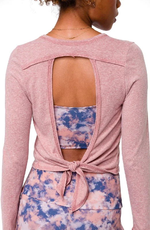 Pay Less Onzie Vintage Long Sleeve Tie Back Top 3795