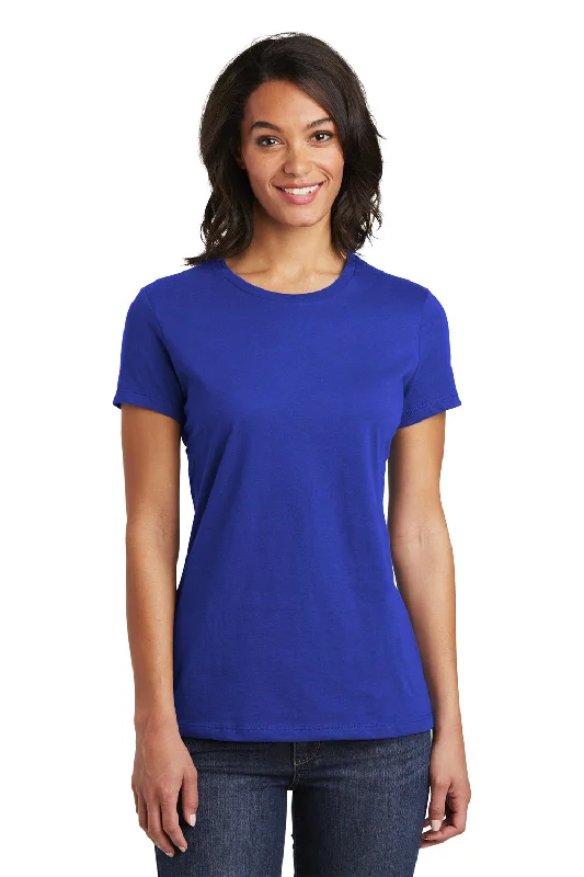 Shop and Save District Womens Very Important Short Sleeve Crewneck T-Shirt - Deep Royal Blue