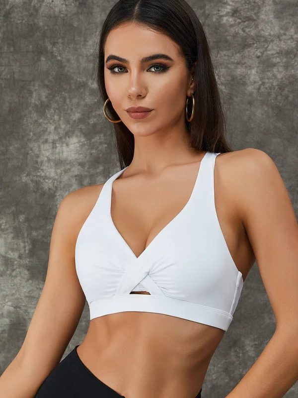 Early Access ZASUWA Female Twist Hollow Out Sports Bras