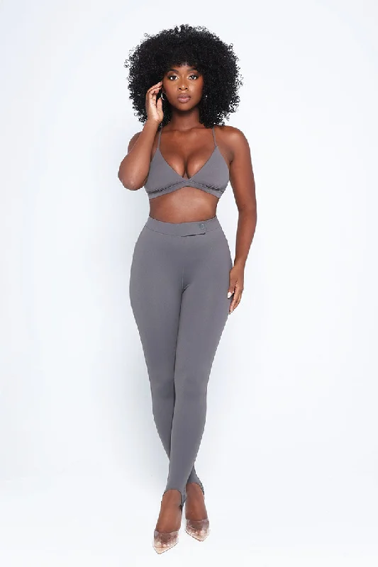 Big Deal OB ESSENTIALS BRALETTE-DARK GREY