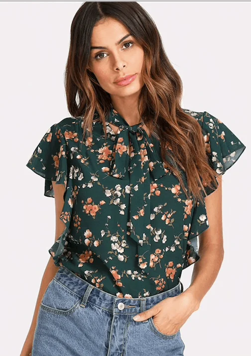 Discount Mania FLORAL CASCADE SLEEVE