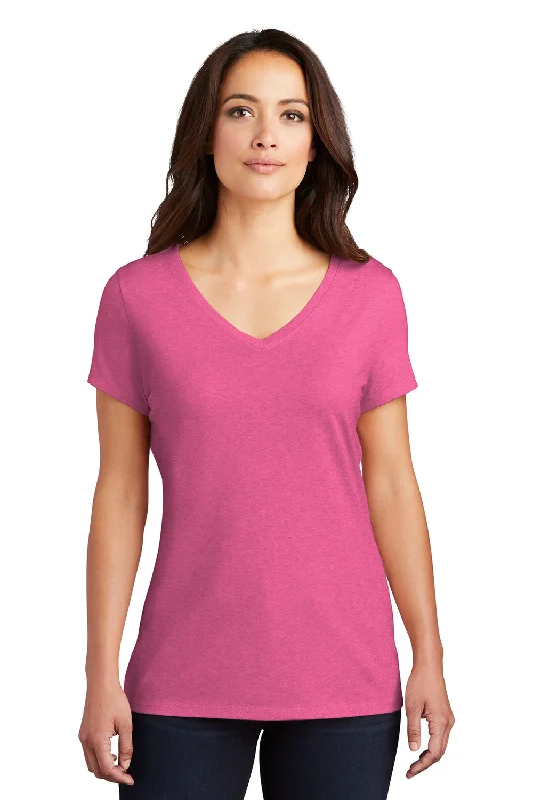 Take Advantage District Womens Perfect Tri Short Sleeve V-Neck T-Shirt - Fuchsia Pink Frost Take Advantage District Womens Perfect Tri Short Sleeve V-Neck T-Shirt - Fuchsia Pink Frost