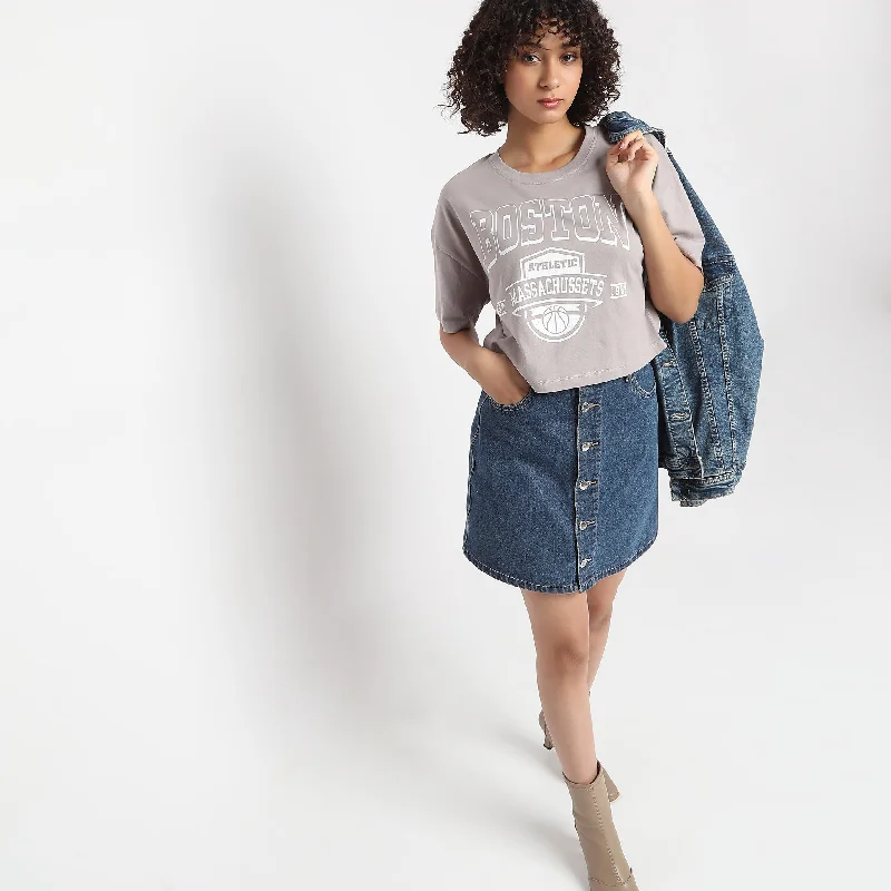 Price Reduction Boxy Fit Printed T-Shirt