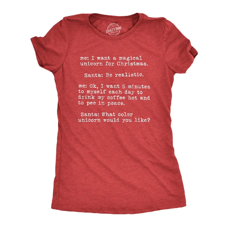 Weekend Discounts to Celebrate Magical Unicorn For Christmas Women's T Shirt