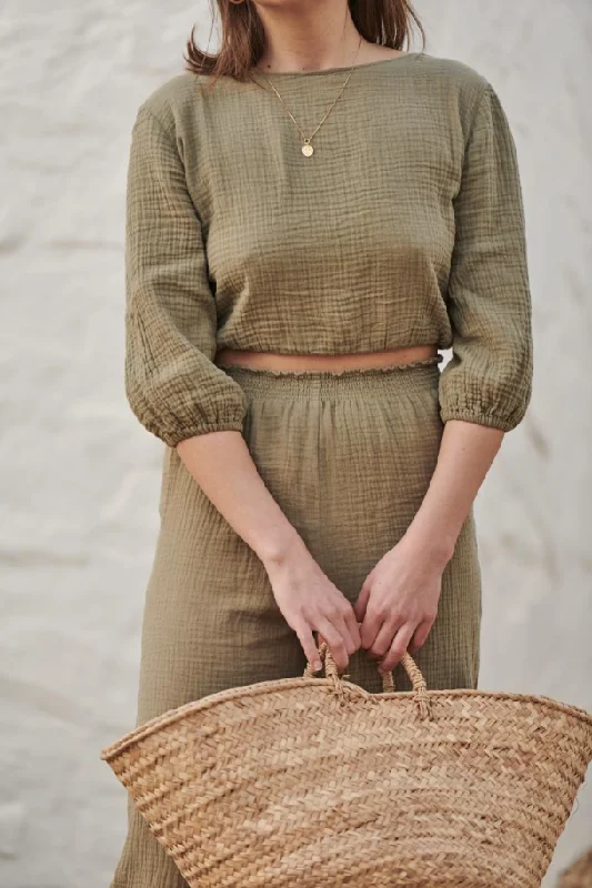 Savings Soar This Weekend blouse - blossom - olive