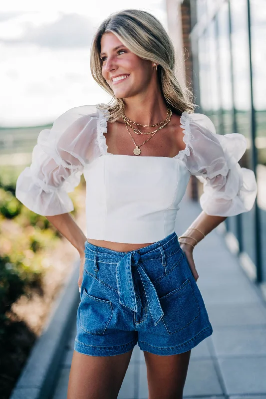 Amazing Deals Tia Top - White