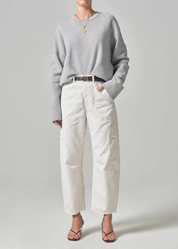 Unwind with Weekend Discounts Citizens of Humanity Marcelle Low Slung Cargo in Sateen