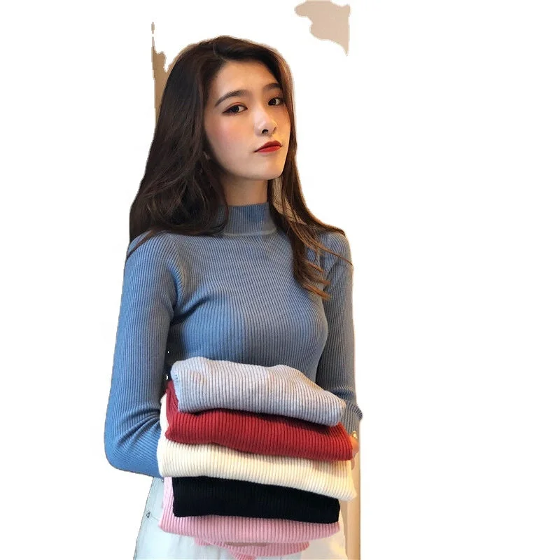 Weekend Deals You Can't Resist Candy Colored High-Neck Bottoming Shirt Women's Autumn And Winter New Style Thin Tight-Fitting Blouse Long-Sleeved Sweater Weekend Deals You Can't Resist Candy Colored High-Neck Bottoming Shirt Women's Autumn And Winter New Style Thin Tight-Fitting Blouse Long-Sleeved Sweater