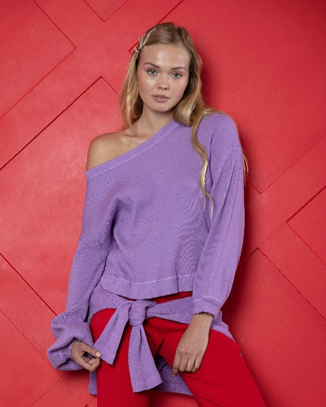 Weekend Bargains to Indulge In Lavender Ribbed Sweater