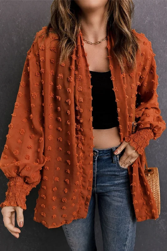 Weekend Bargains to Indulge In Swiss Dot Long Sleeve Shacket