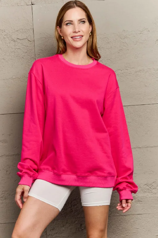 Take Action Full Size Round Neck Long Sleeve Sweatshirt