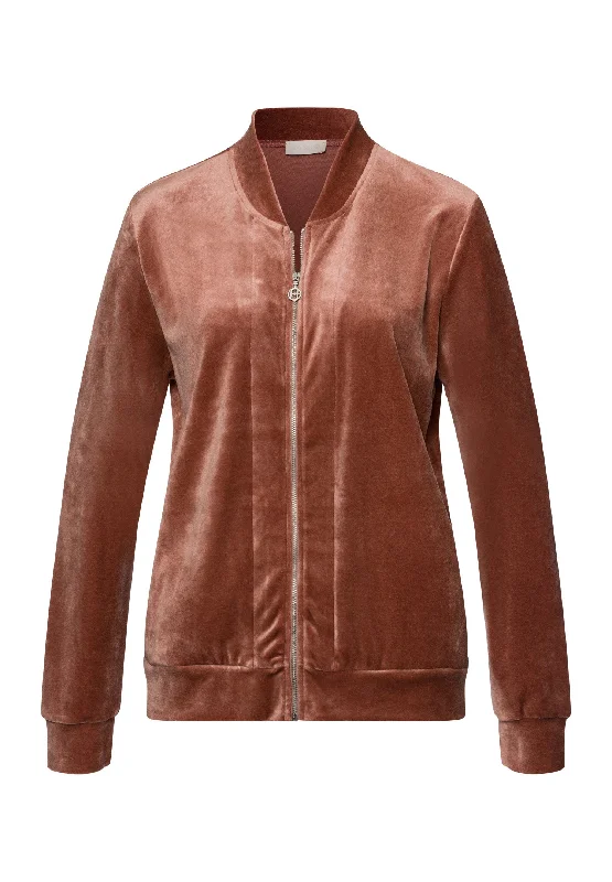 Best Bargains Favourites Velvet Zip-Up Jacket | Burlwood 78856-2348