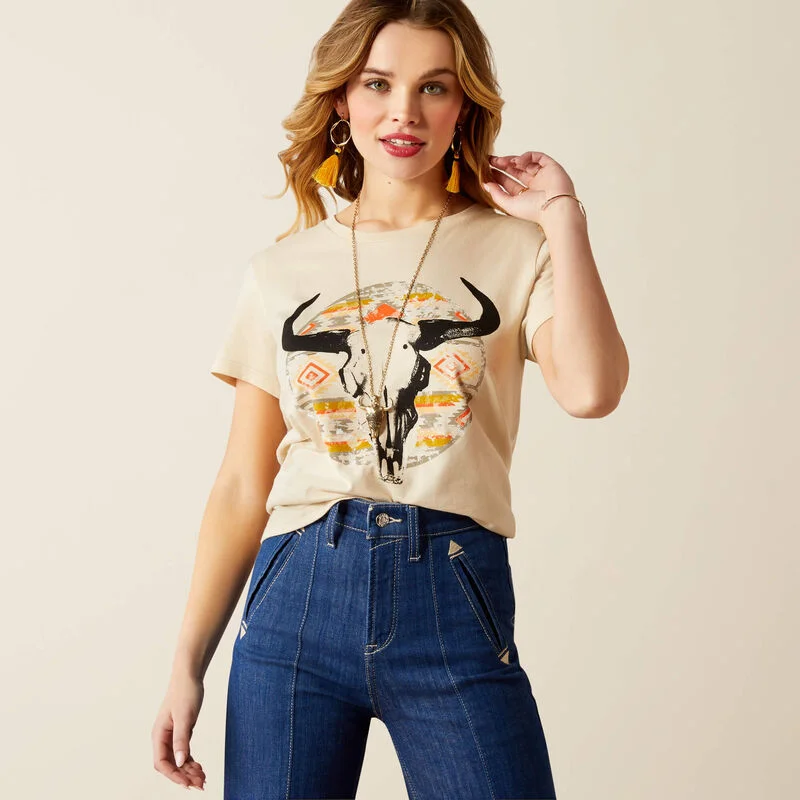 Weekend Deals That Spark Women's Ariat Longhorn Watercolor T-Shirt #10054039