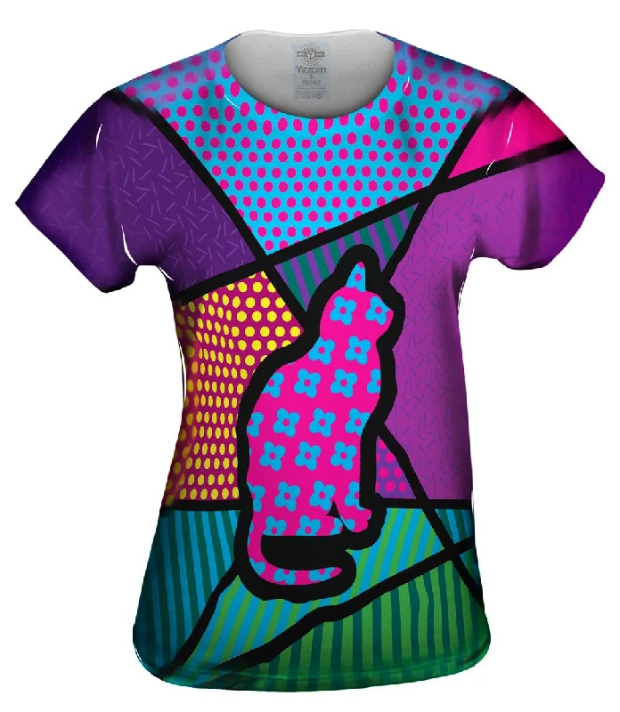 Sale Alert Cat on Pink and Blue