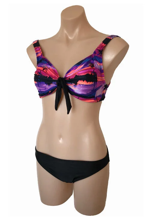 Super Deal Ocean Curl - Rhonda Bikini Top - Purple Print
